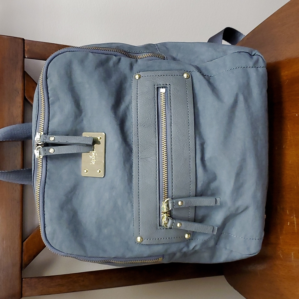 Kipling Backpack Gray Canvas